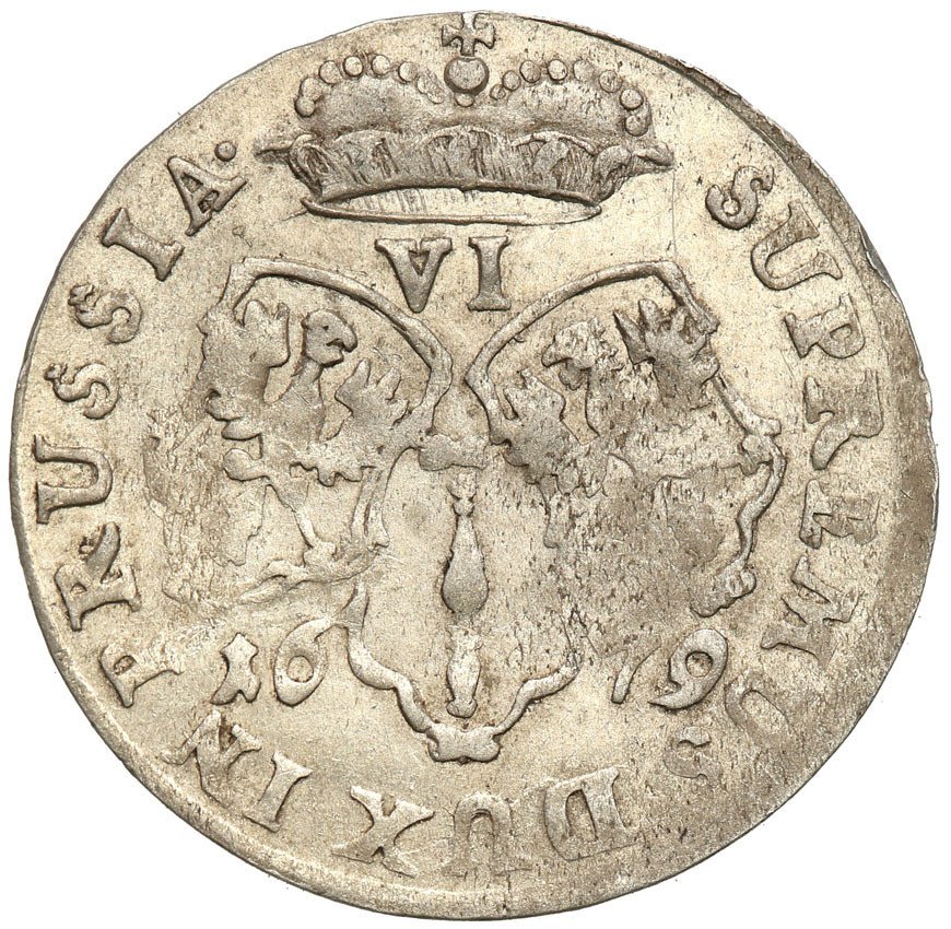 Niemcy, Prusy. Fryderyk Wilhelm (1640-1688). Szóstak (6 groszy) 1679, Królewiec